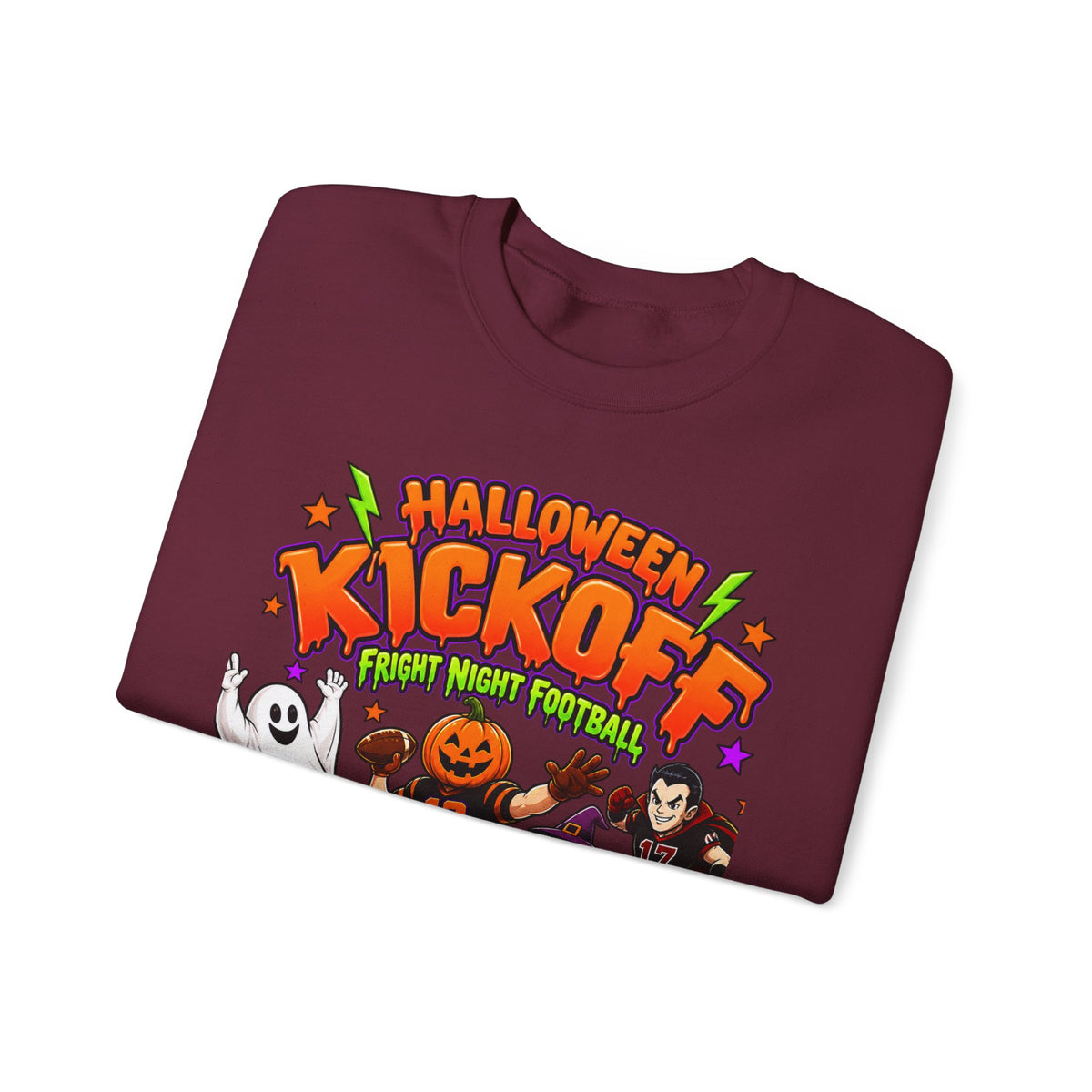 Halloween Kickoff Football Sweatshirt | Fright Night Football Crewneck | Spooky Game Day Sweatshirt
