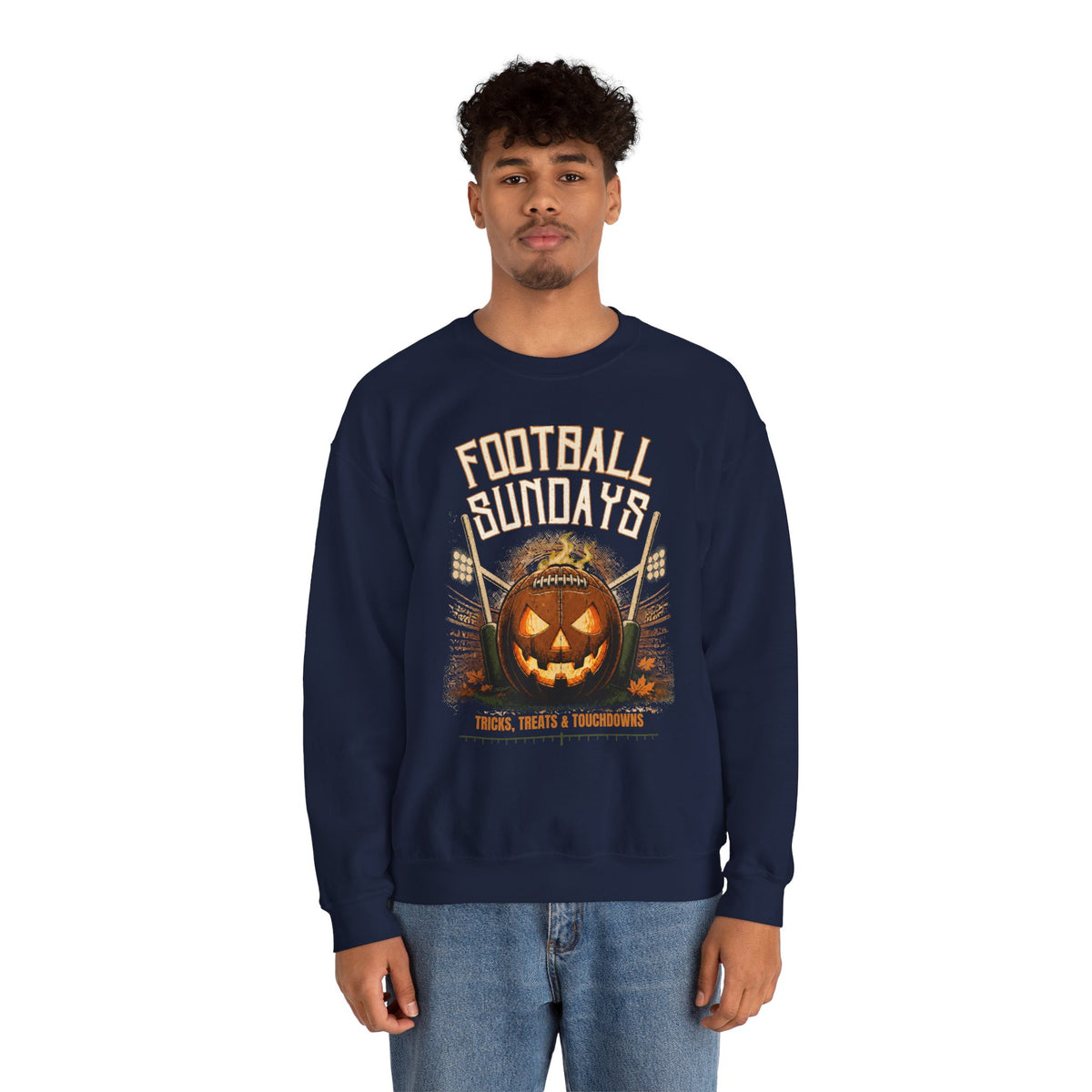 🎃 Football Sundays Halloween Crewneck Sweatshirt 🏈