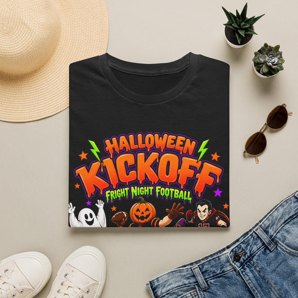 Sunday Football Halloween Shirt, Pumpkin Football Game Day Tee, Spooky Season Unisex T-Shirt