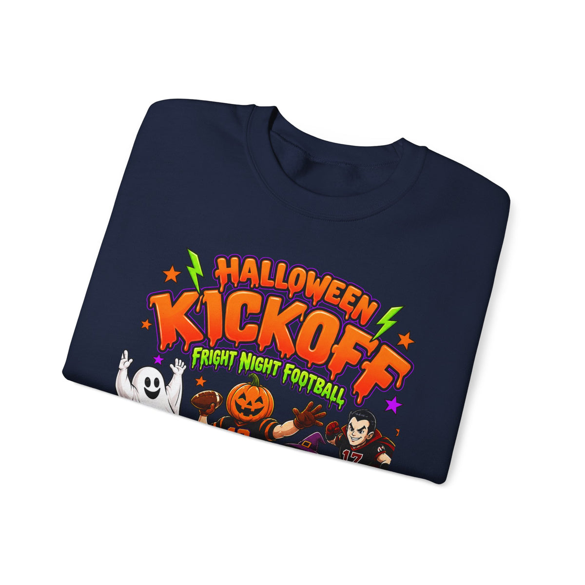 Halloween Kickoff Football Sweatshirt | Fright Night Football Crewneck | Spooky Game Day Sweatshirt