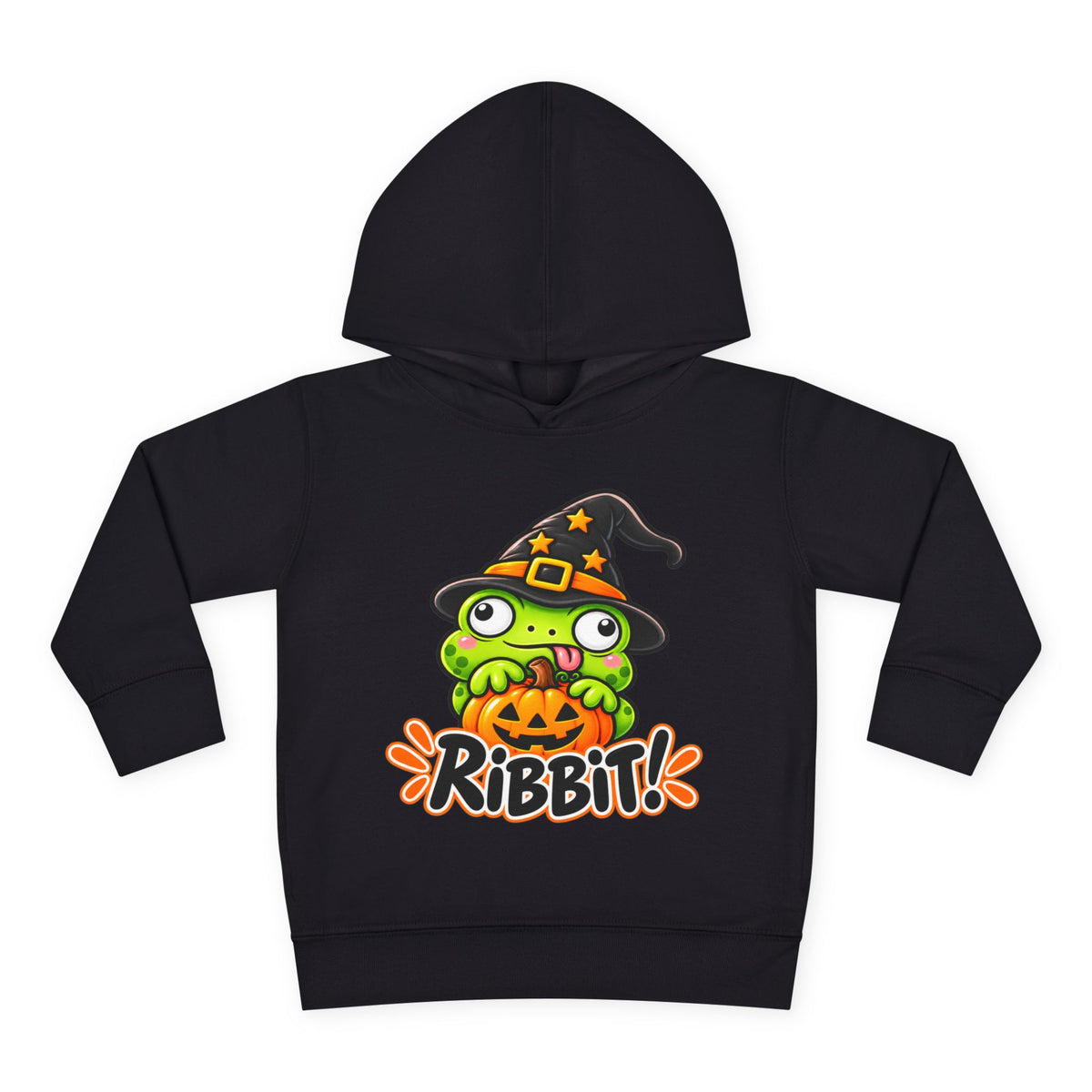 Kids Halloween Frog Hoodie | Trick or Ribbit Witch Frog Pullover