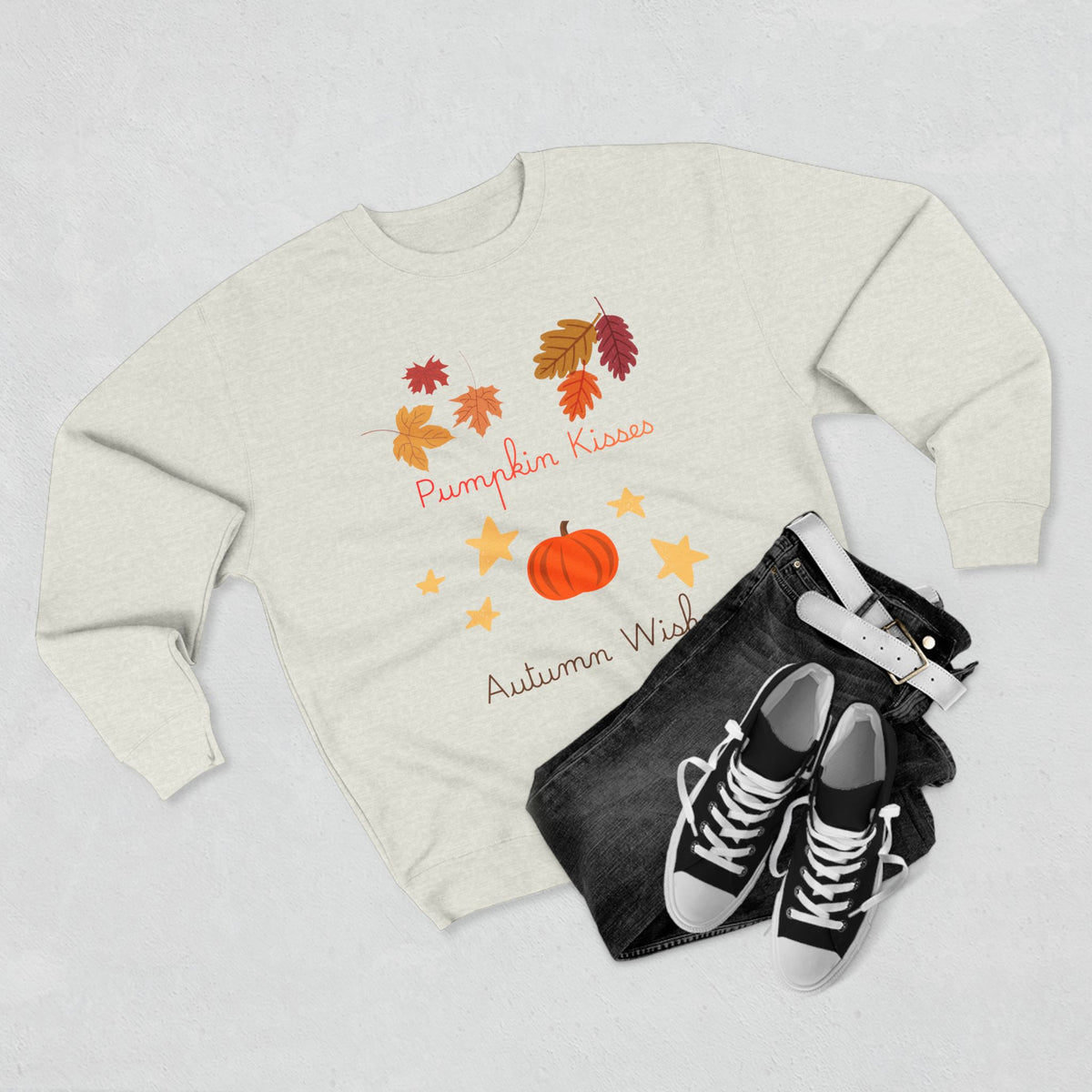 Pumpkin Kisses & Autumn Wishes Crewneck Sweatshirt