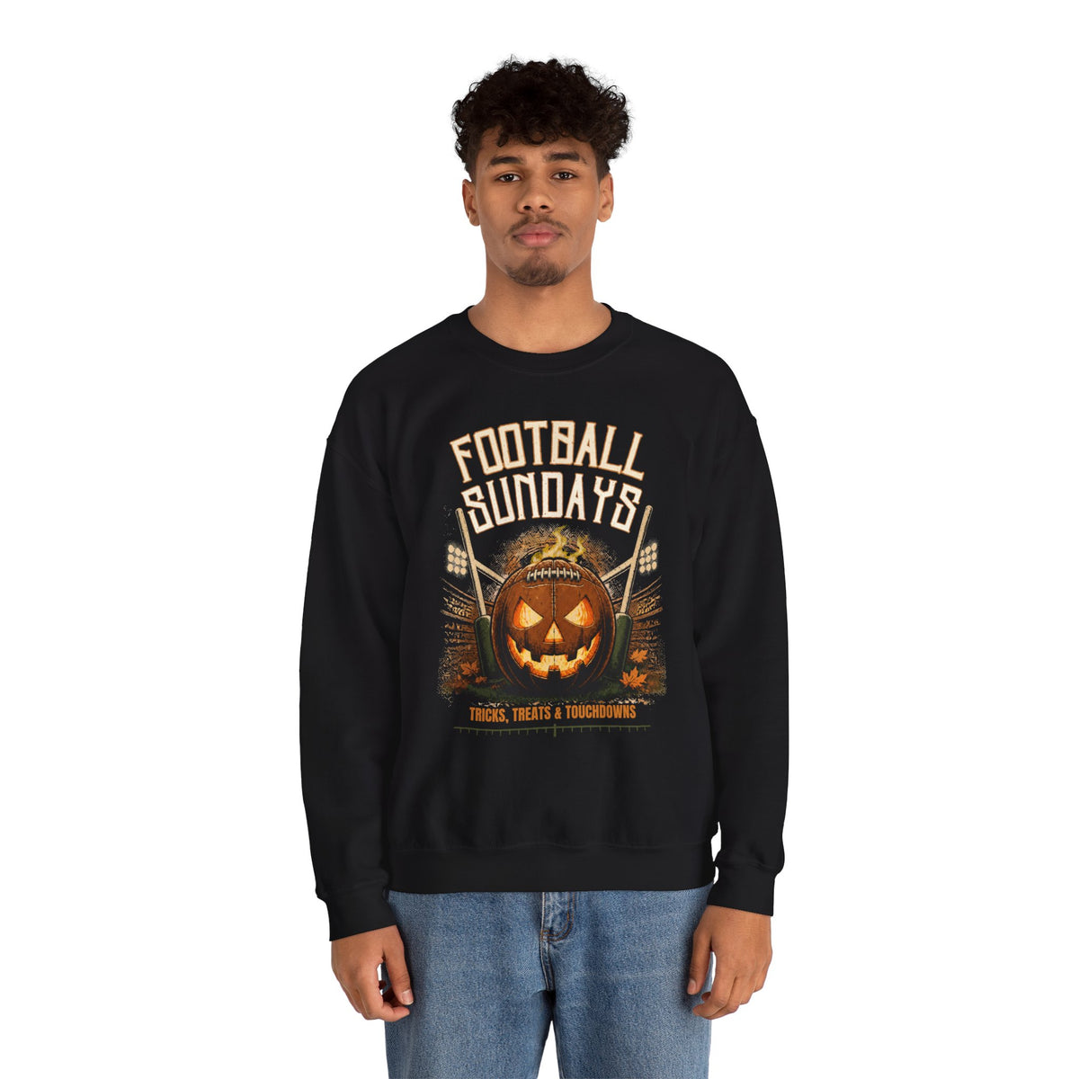 🎃 Football Sundays Halloween Crewneck Sweatshirt 🏈