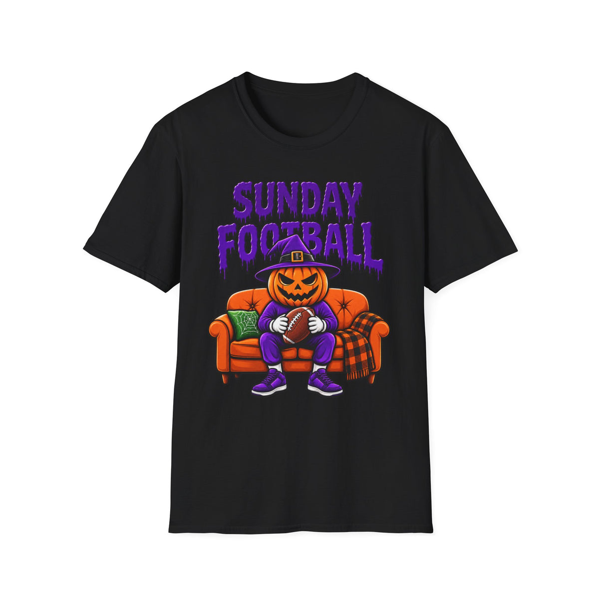 Sunday Football Halloween Shirt | Pumpkin Football T-Shirt | Spooky Game Day Tee