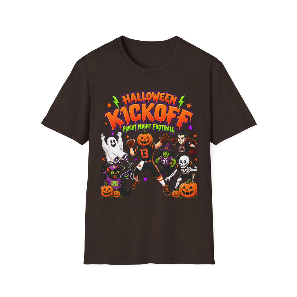 Sunday Football Halloween Shirt, Pumpkin Football Game Day Tee, Spooky Season Unisex T-Shirt