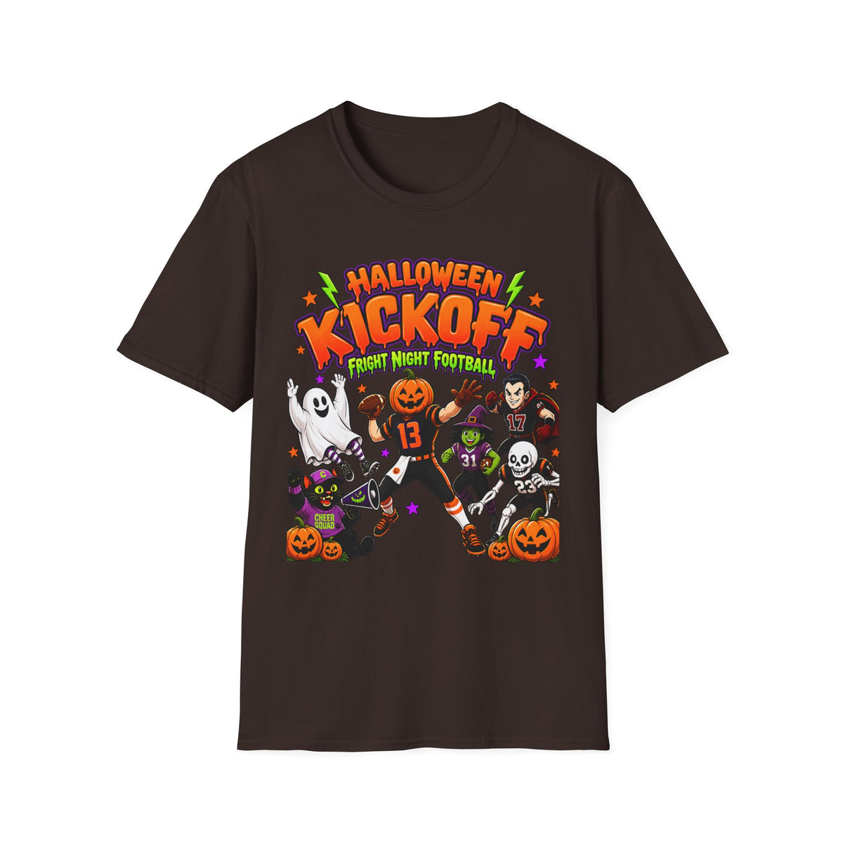 Sunday Football Halloween Shirt, Pumpkin Football Game Day Tee, Spooky Season Unisex T-Shirt