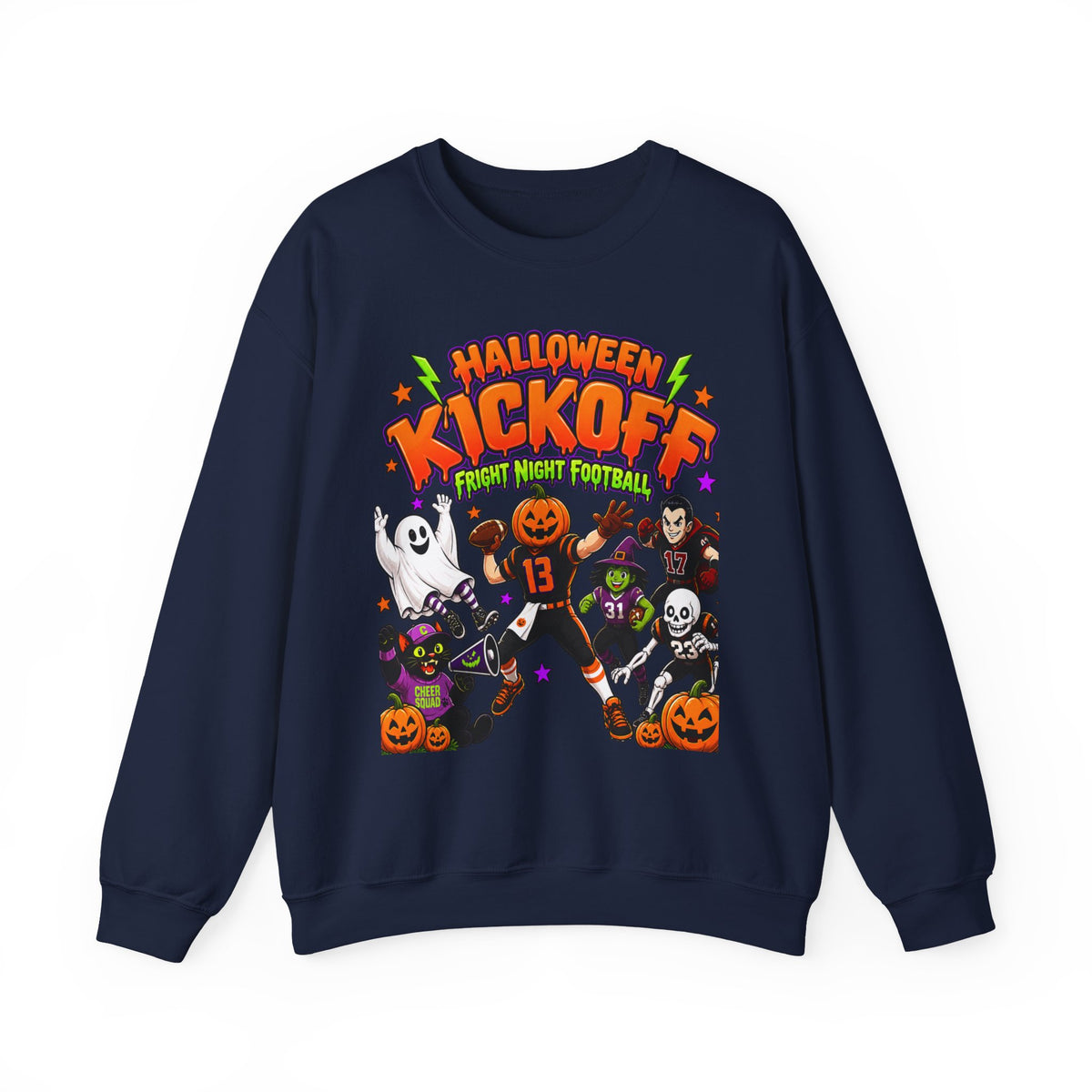 Halloween Kickoff Football Sweatshirt | Fright Night Football Crewneck | Spooky Game Day Sweatshirt
