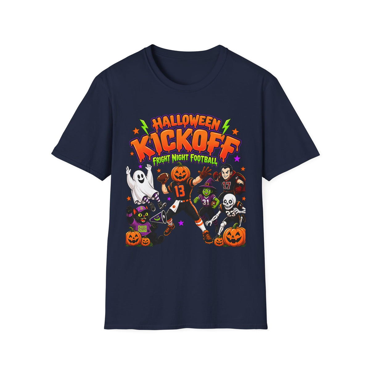 Sunday Football Halloween Shirt, Pumpkin Football Game Day Tee, Spooky Season Unisex T-Shirt