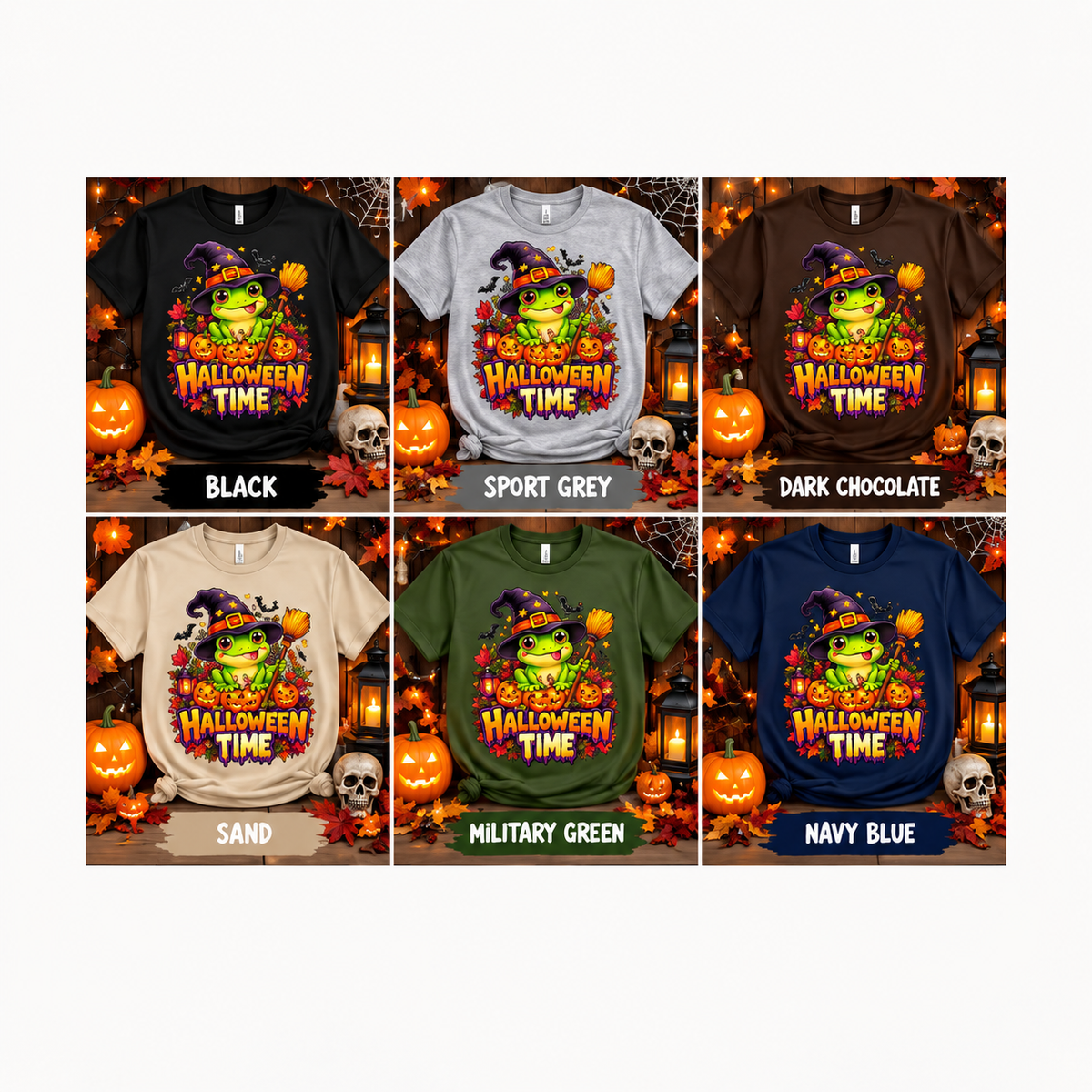 Halloween Frog T-Shirt | Cute Witch Frog Halloween Tee | Halloween Time Shirt