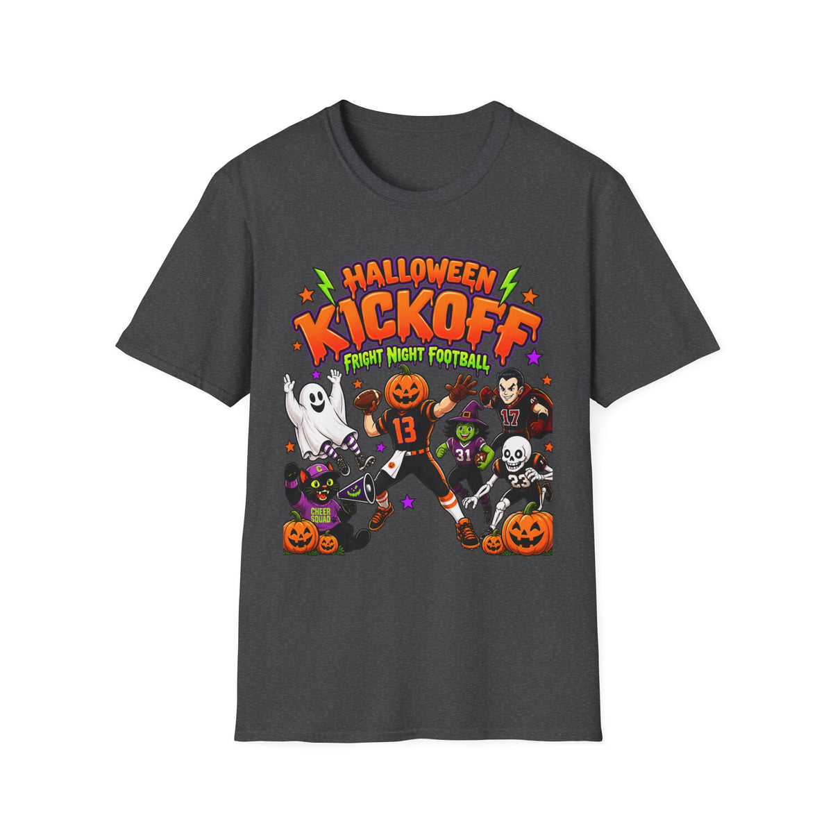 Sunday Football Halloween Shirt, Pumpkin Football Game Day Tee, Spooky Season Unisex T-Shirt