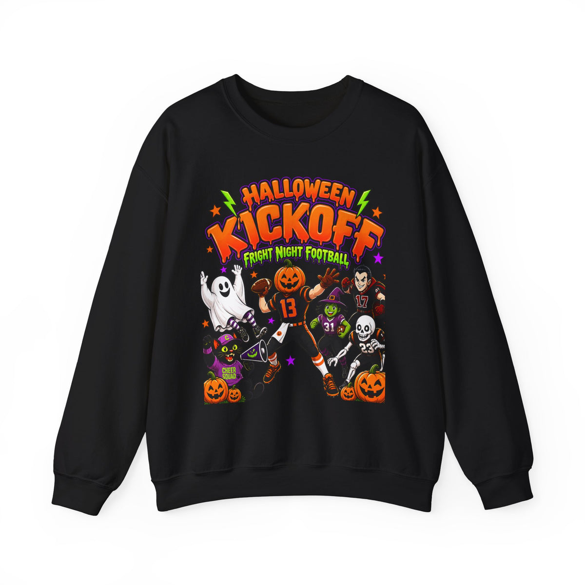 Halloween Kickoff Football Sweatshirt | Fright Night Football Crewneck | Spooky Game Day Sweatshirt