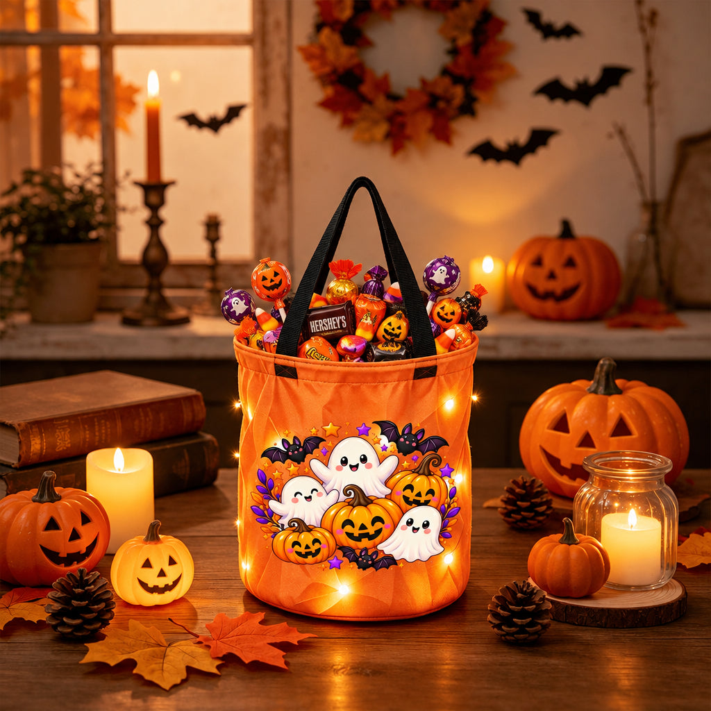 Spooky Glow Halloween Trick-or-Treat Bag 🎃✨