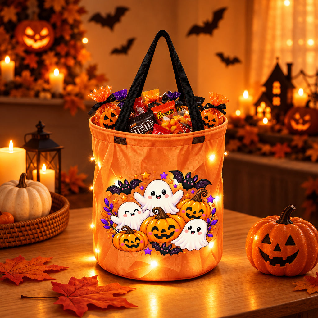 Spooky Glow Halloween Trick-or-Treat Bag 🎃✨