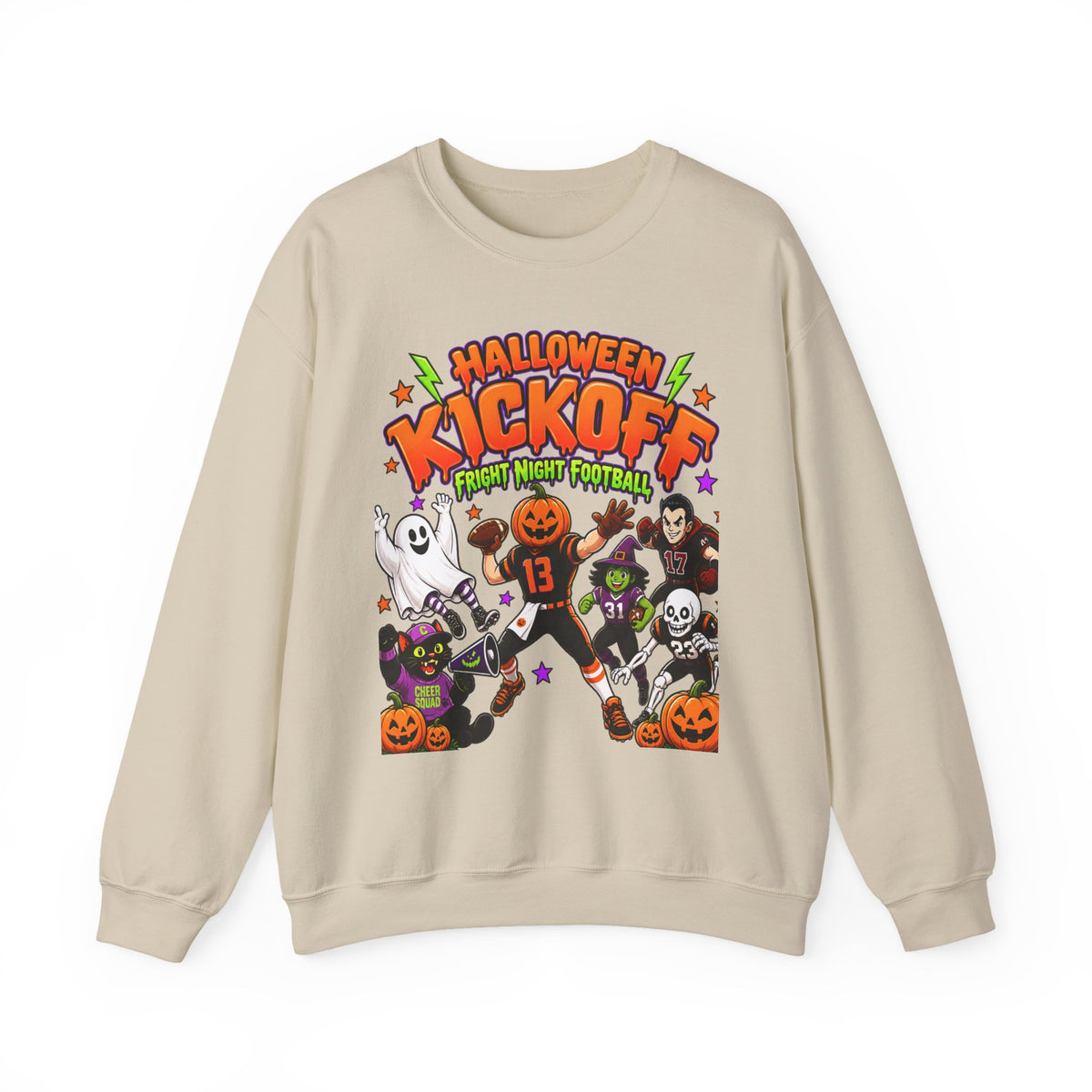 Halloween Kickoff Football Sweatshirt | Fright Night Football Crewneck | Spooky Game Day Sweatshirt