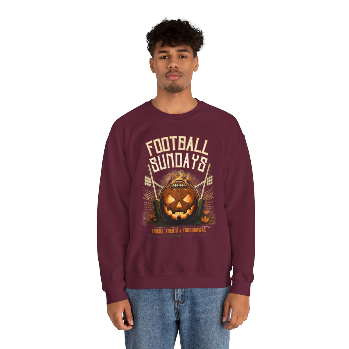 🎃 Football Sundays Halloween Crewneck Sweatshirt 🏈