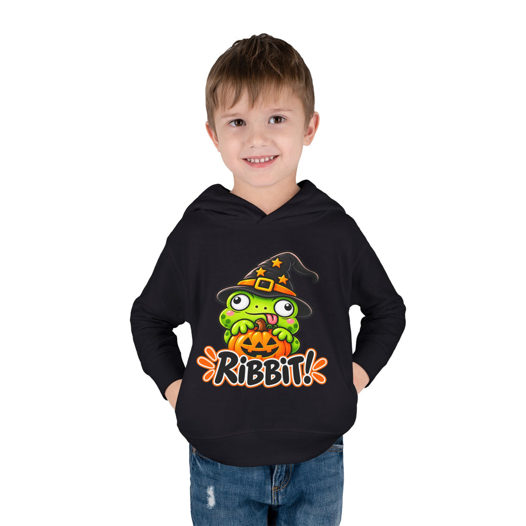 Kids Halloween Frog Hoodie | Trick or Ribbit Witch Frog Pullover