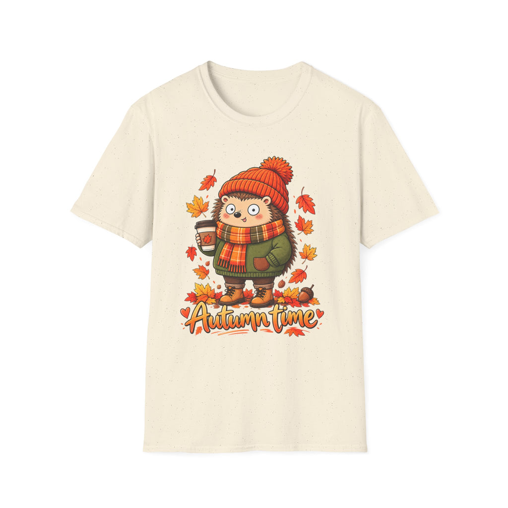 Autumn Time Hedgehog T-Shirt | Cute Fall Graphic Tee | Cozy Autumn Shirt
