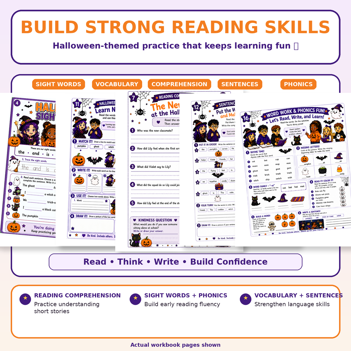 Halloween Learning Adventures: A Fun Learning Workbook for Grades 1–2
