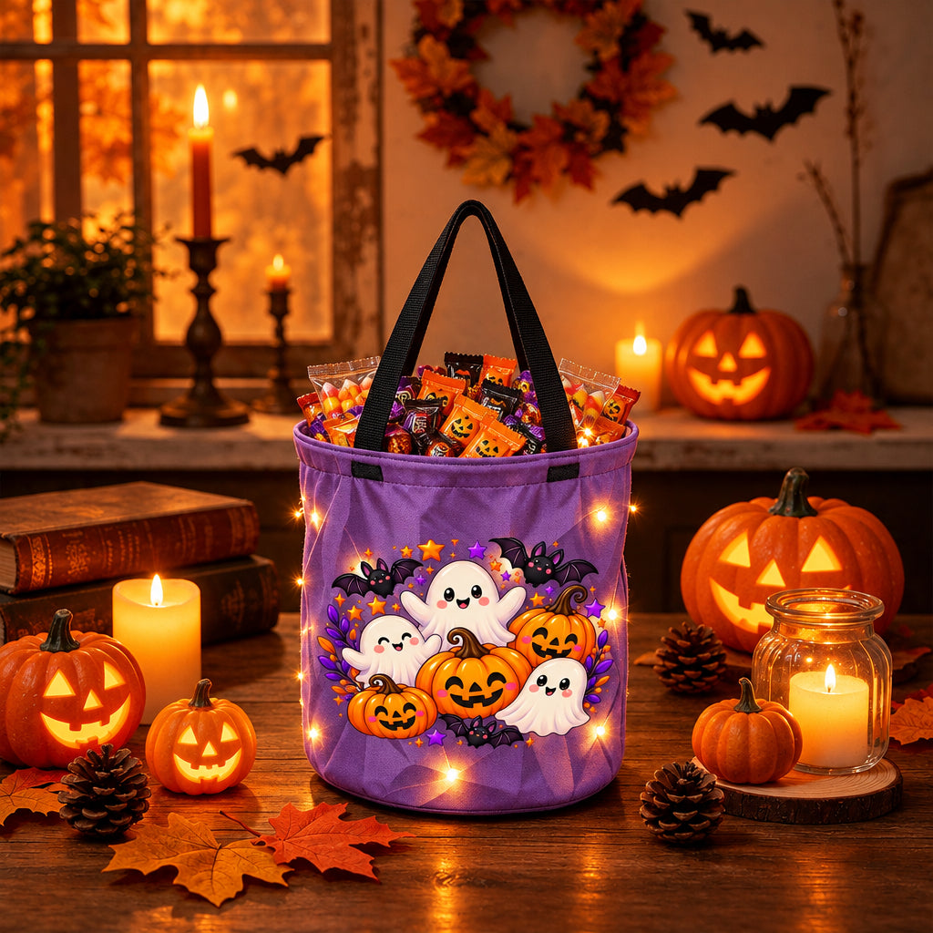 Spooky Glow Halloween Trick-or-Treat Bag 🎃✨